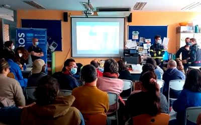 Visita de los bomberos de Madrid