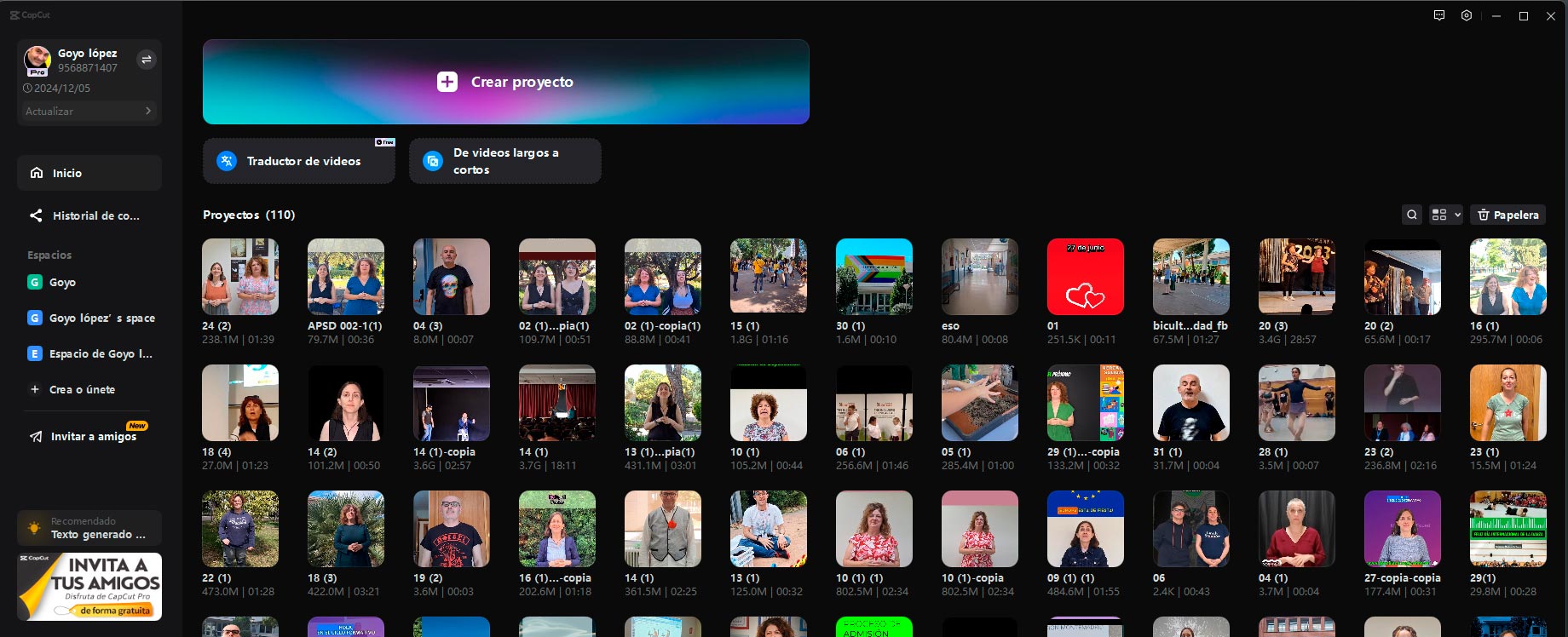 INTERFACE DE CAPCUT | Edición de video