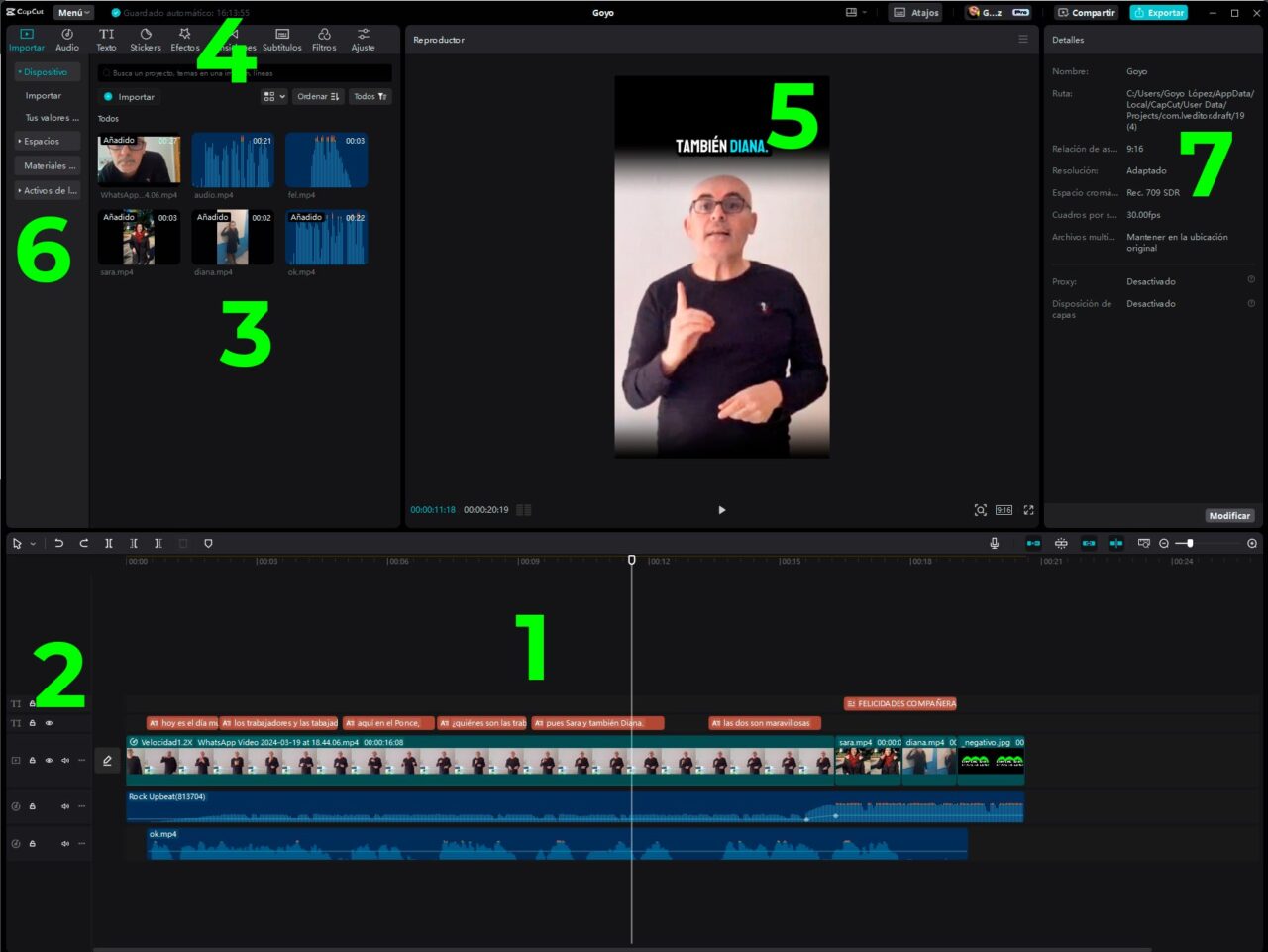INTERFACE DE CAPCUT | Edición de video